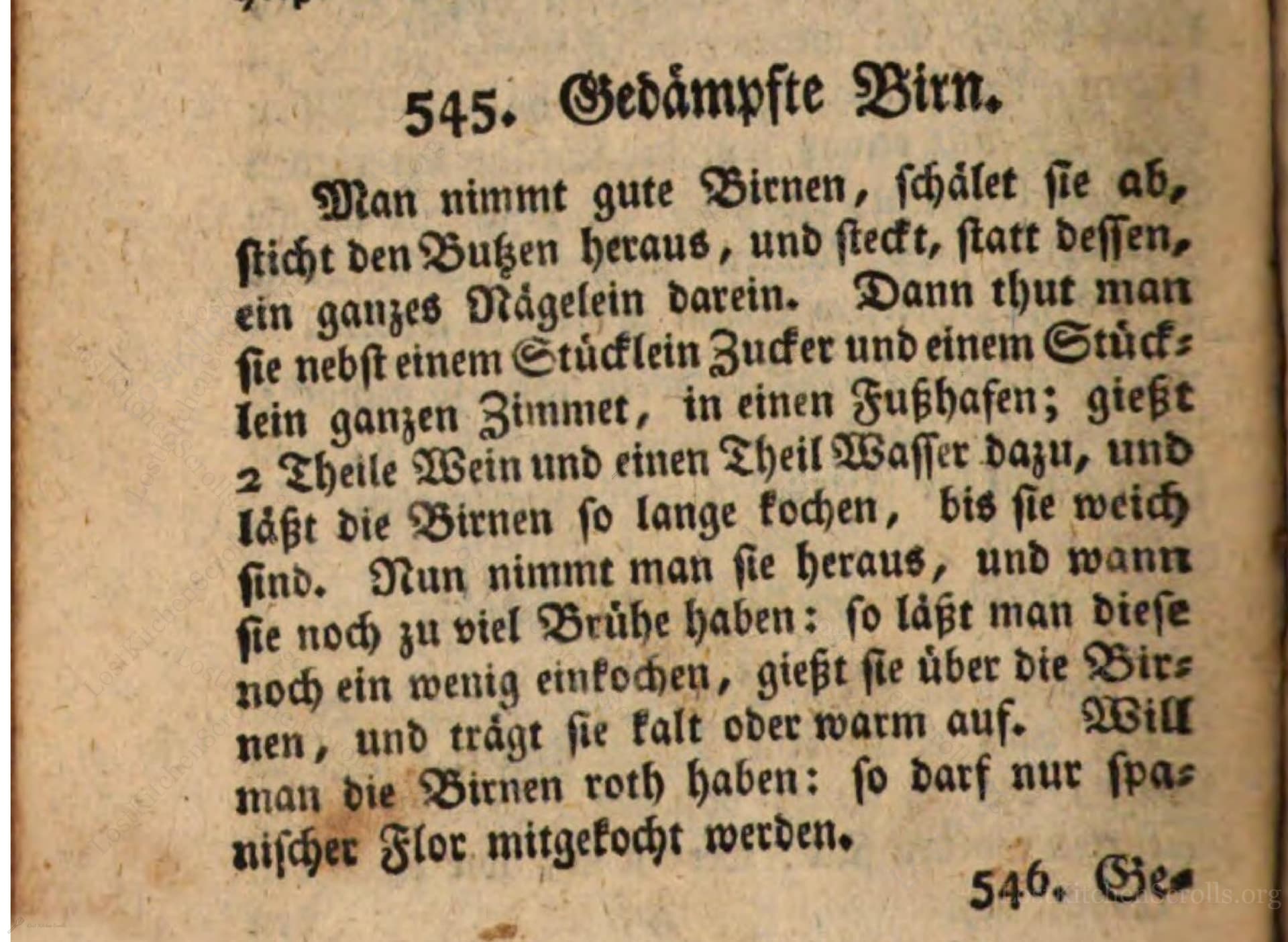 Gedämpfte Birn