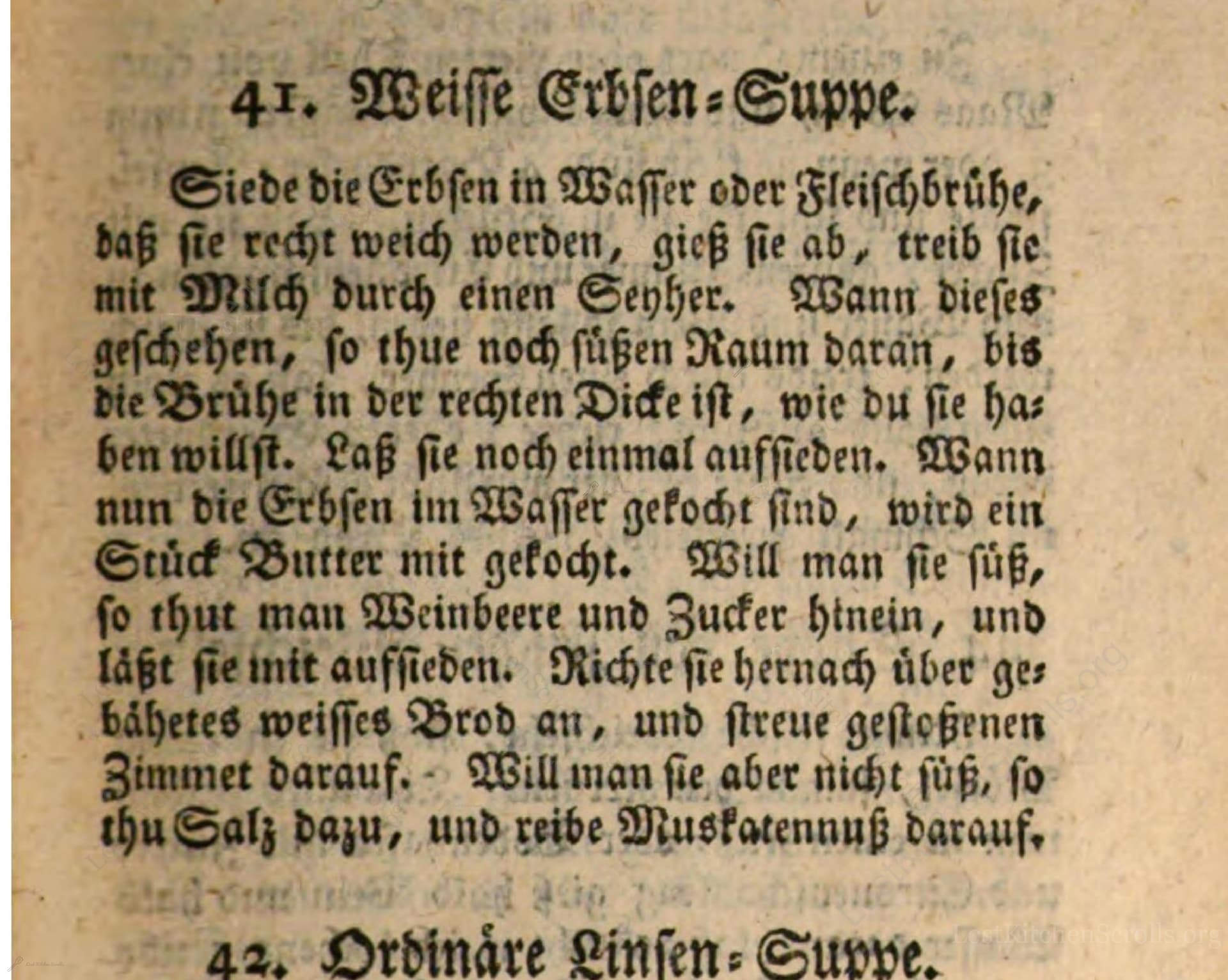 Weisse Erbsen-Suppe