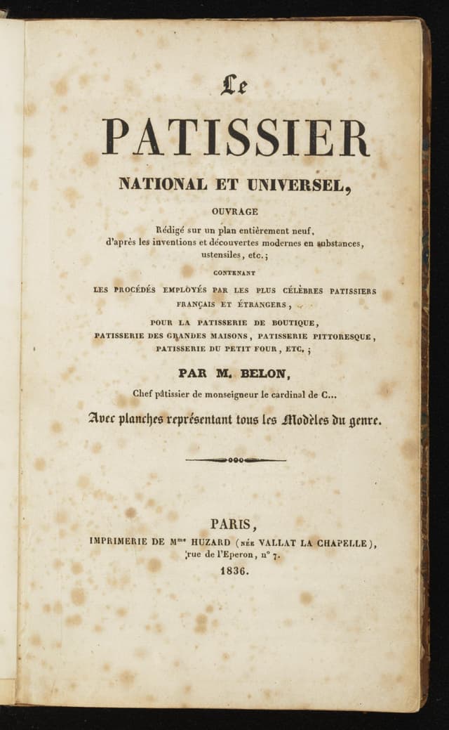 Le pâtissier national et universel - Click to view recipe in book