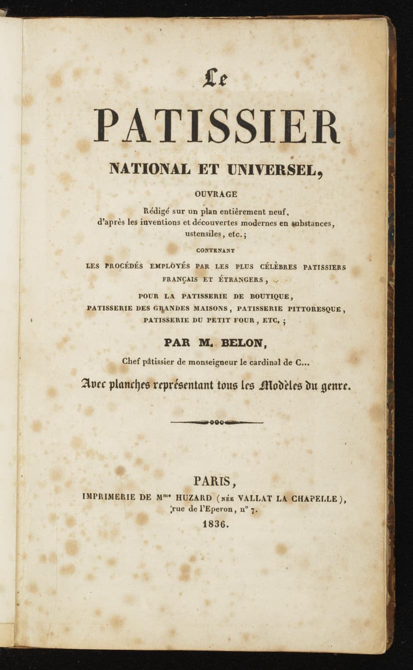 Le pâtissier national et universel - Click to view recipe in book