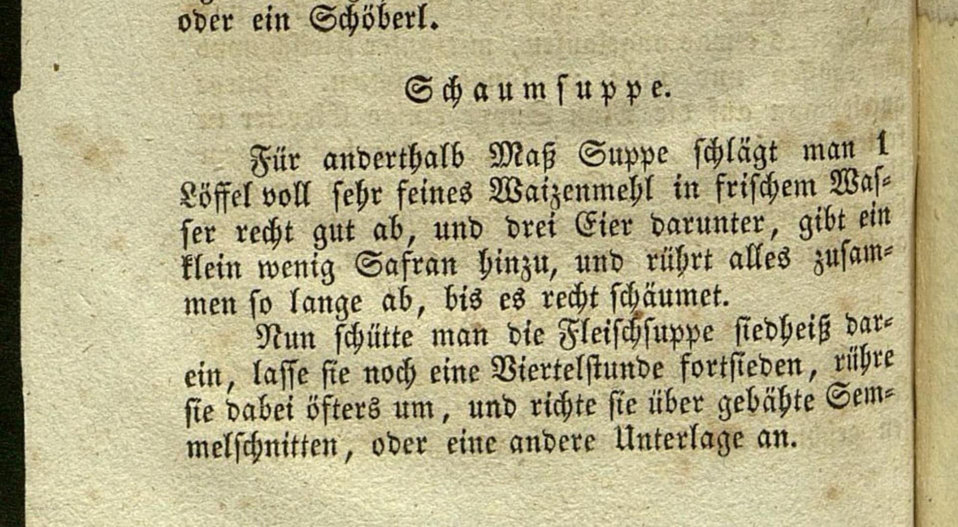 Schaumsuppe