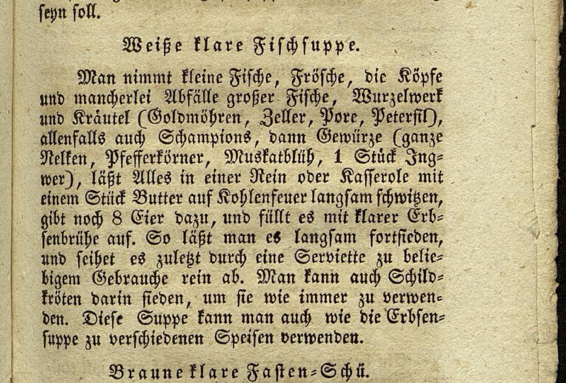 Weiße Klare Fischsuppe