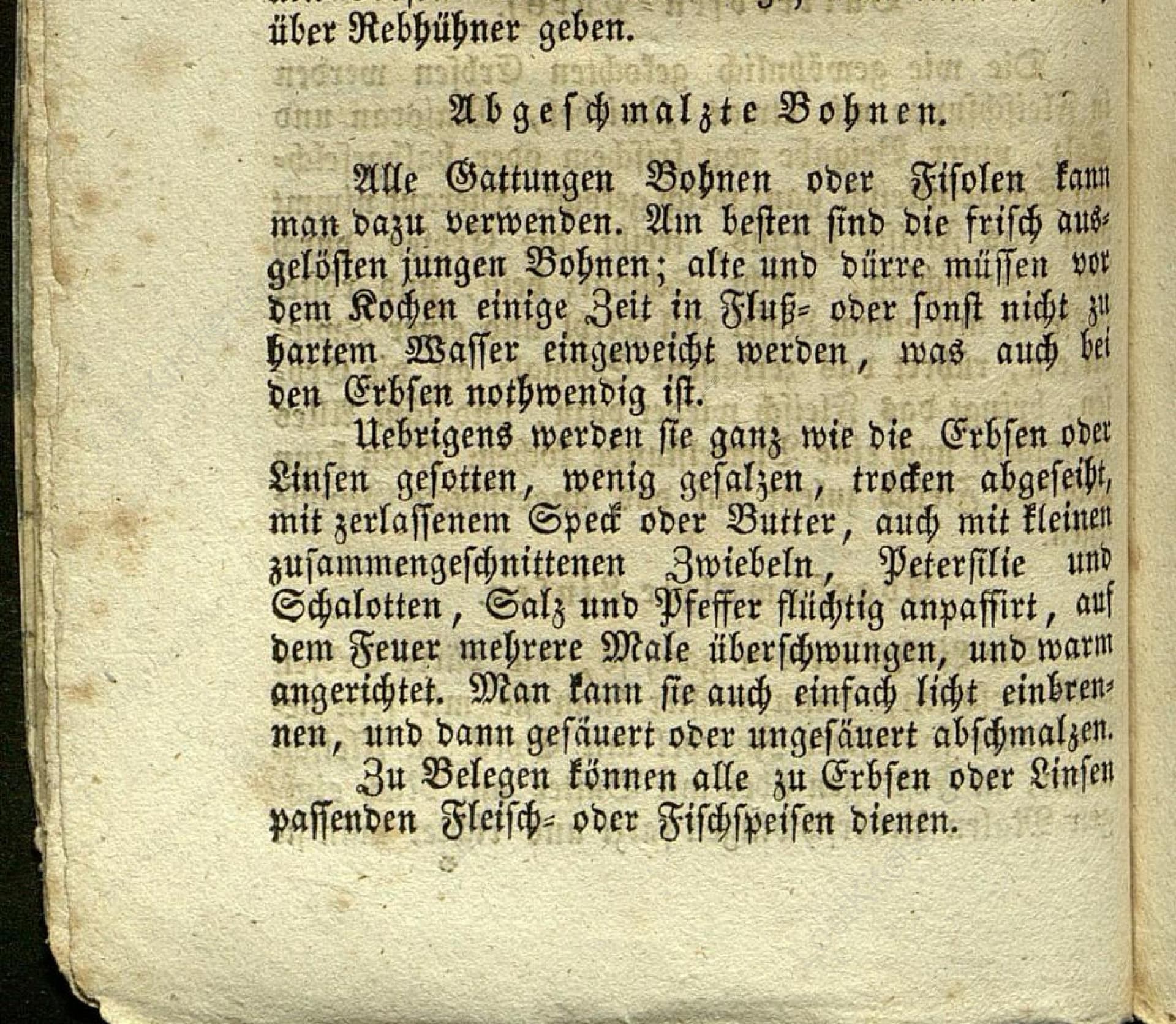 Abgeschmalzte Bohnen