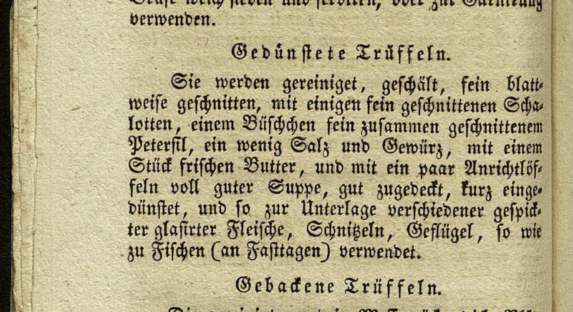 Gedünstete Trüffeln