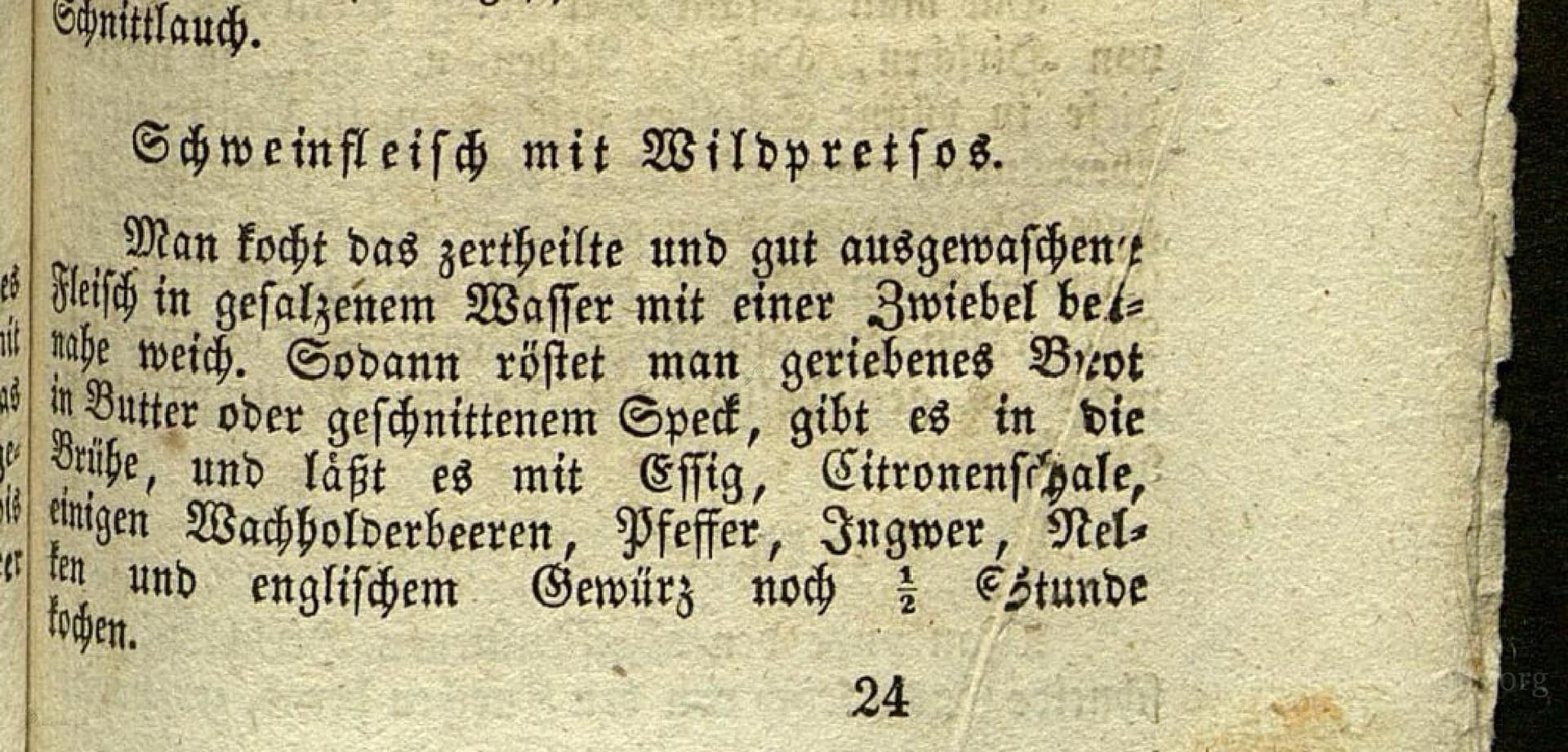 Schweinfleisch Mit Wildpretsoß