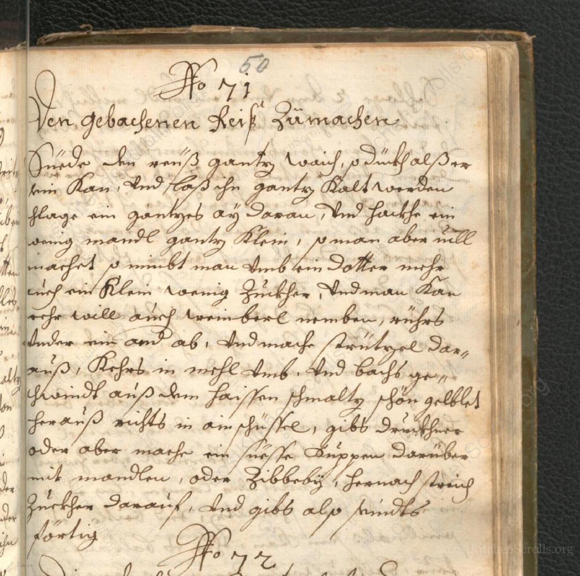 Von Gebachenen Reiß Zumachen