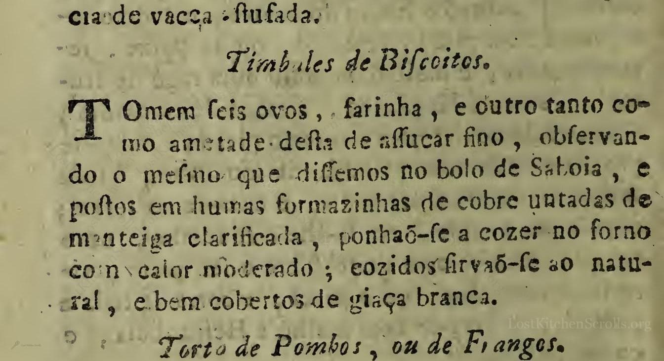 Timbales De Biſcoitos