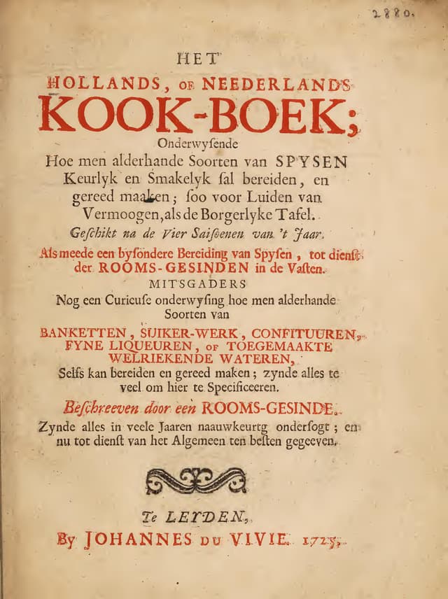 Het Hollands, of Neederlands kook-boek
 - Click to view recipe in book