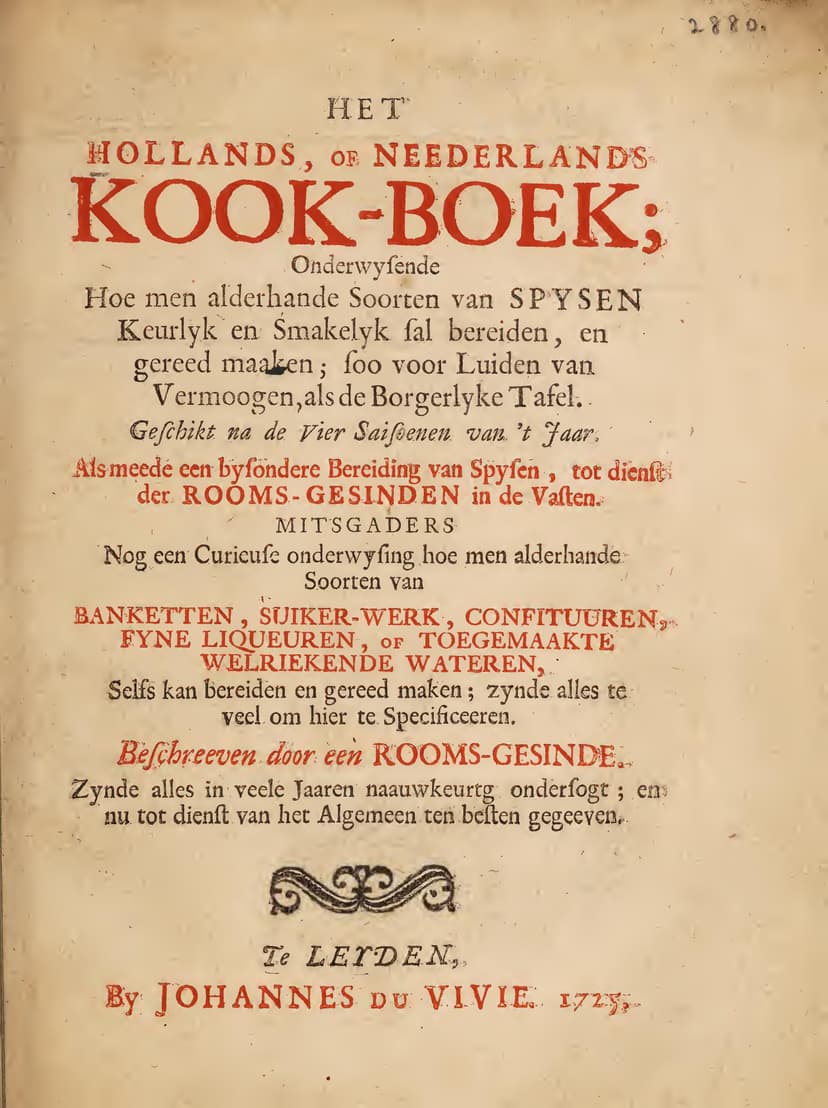 Het Hollands, of Neederlands kook-boek
 - Click to view recipe in book