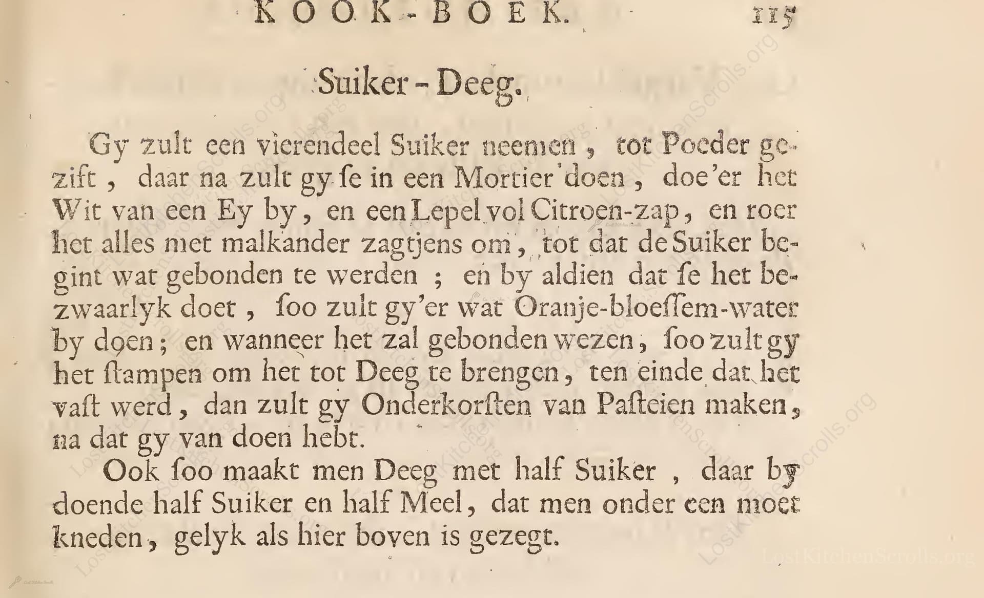 Suiker-Deeg