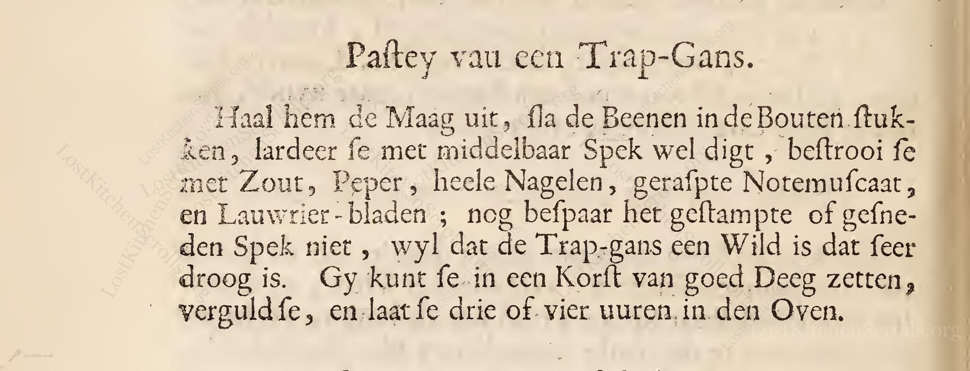Pastey Van Een Trap-Gans