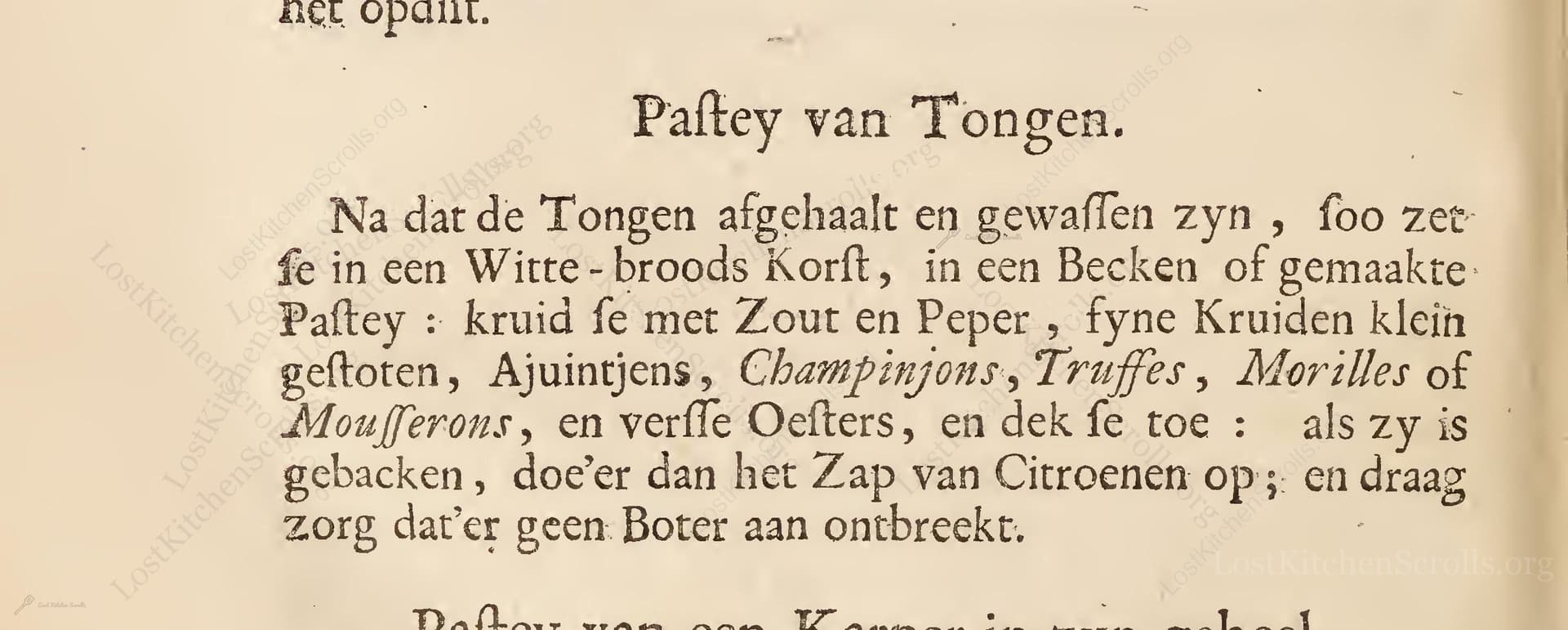 Pastey Van Tongen
