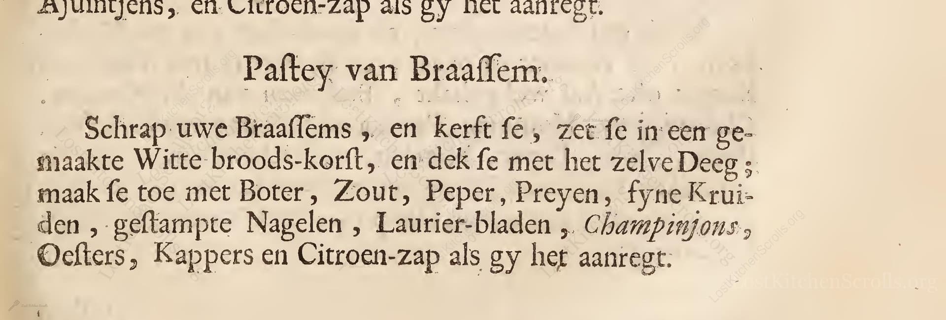 Pastey Van Braassem