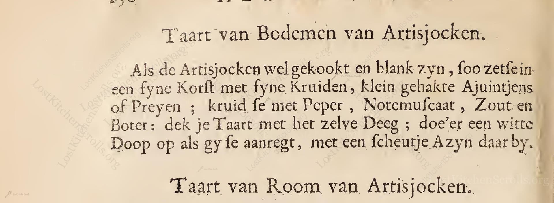 Taart Van Bodemen Van Artisjocken