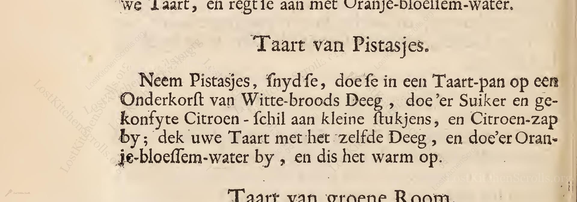 Taart Van Pistasjes