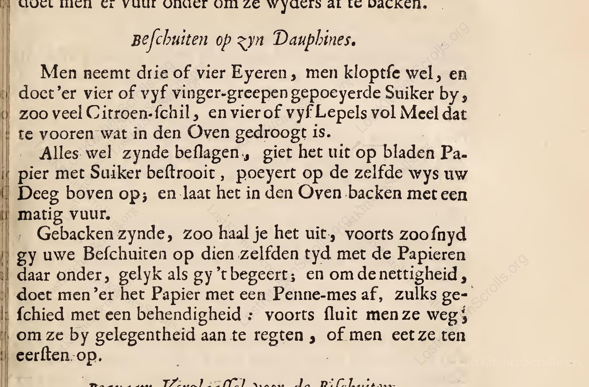Beschuiten Op Zyn Dauphines