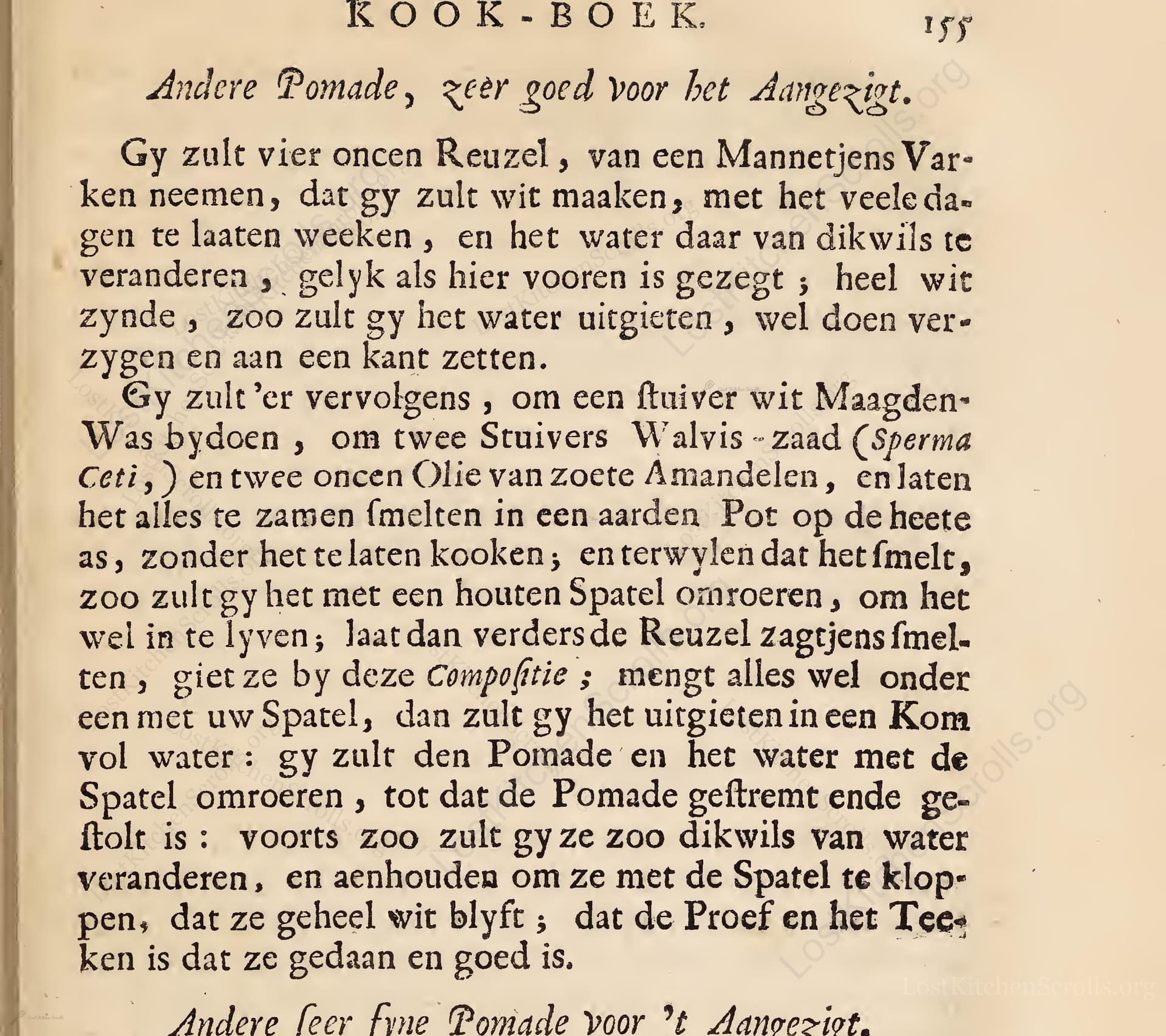 Andere Pomade, Zeer Goed Voor Het Aangezigt