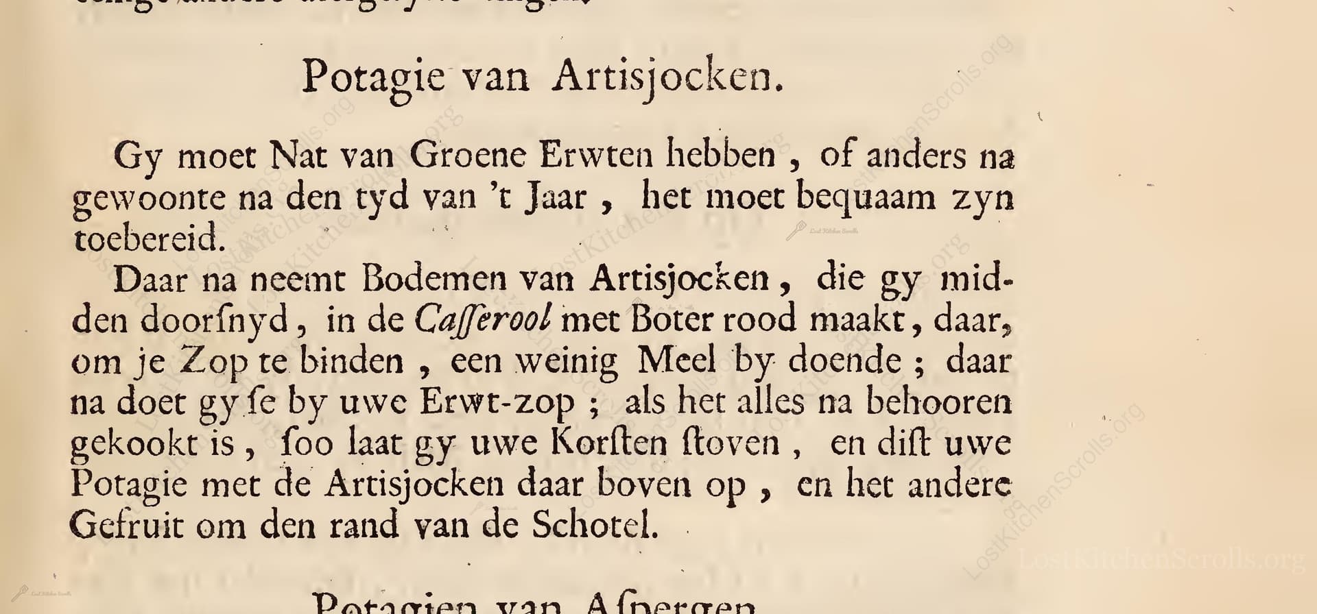 Potagie Van Artisjocken