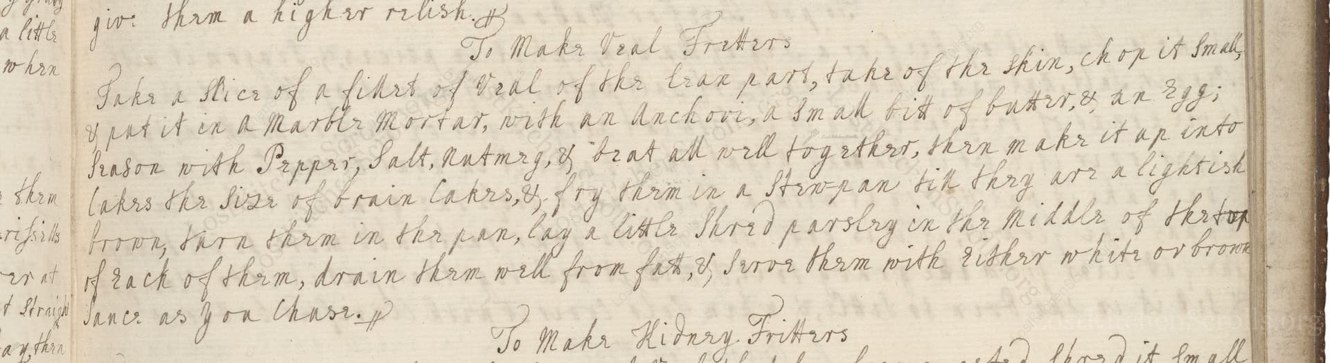 To Make Veal Fretters
