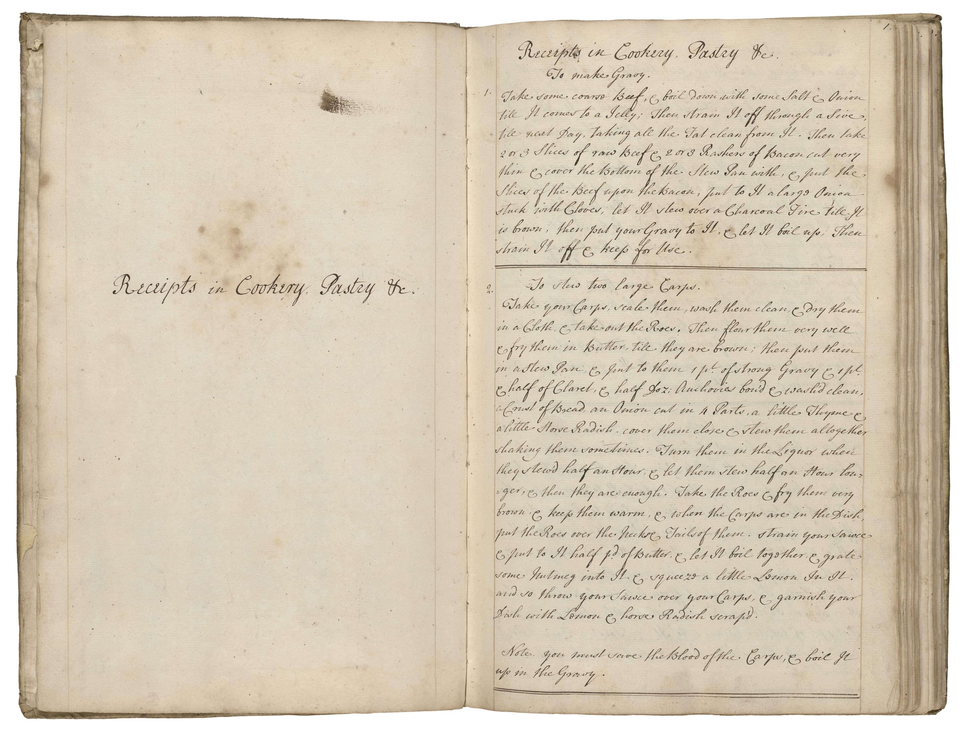 Cookbook of 1725 cover