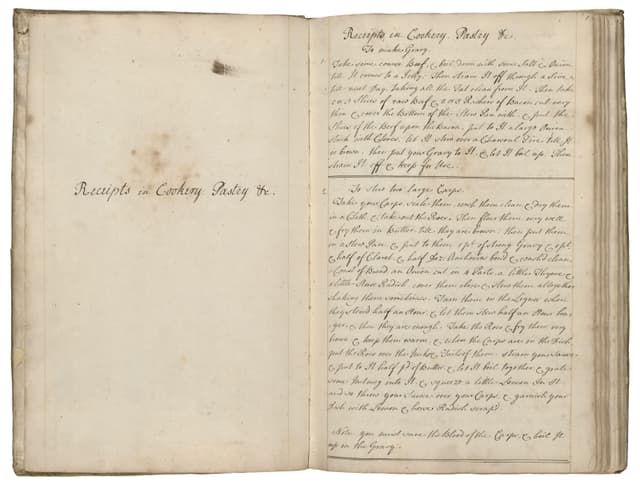 Cookbook of 1725 - Click to view recipe in book