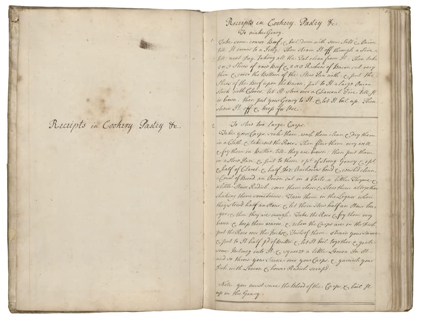 Cookbook of 1725 - Click to view recipe in book