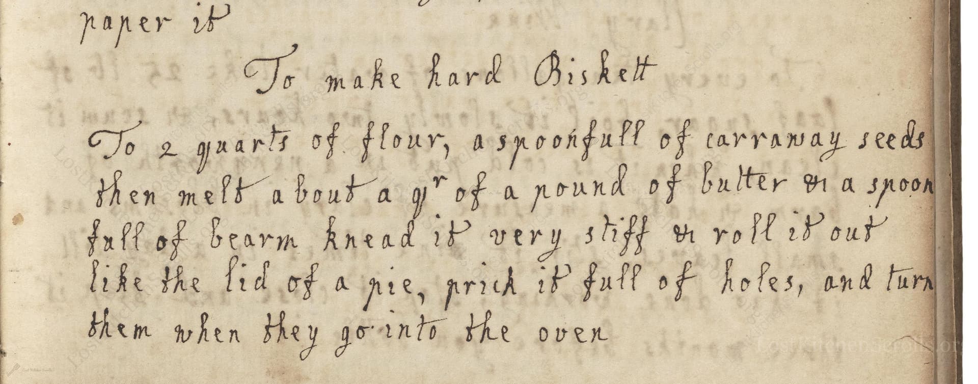 To Make Hard Biskett