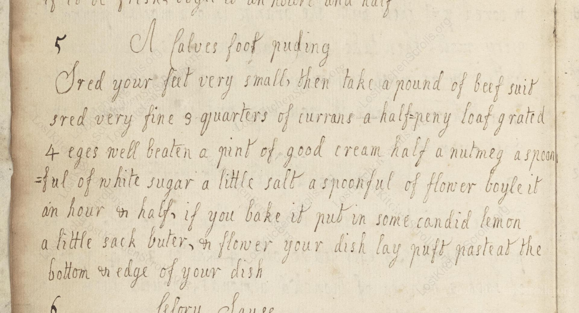 A Calves Foot Puding