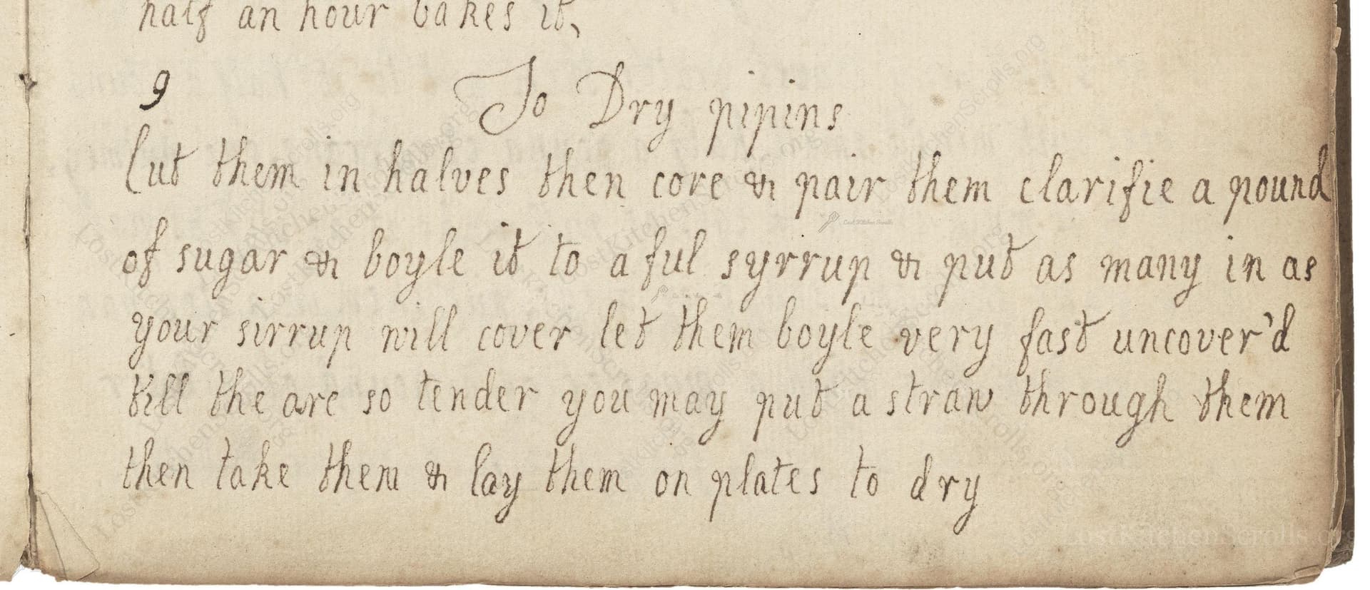 To Dry Pipins