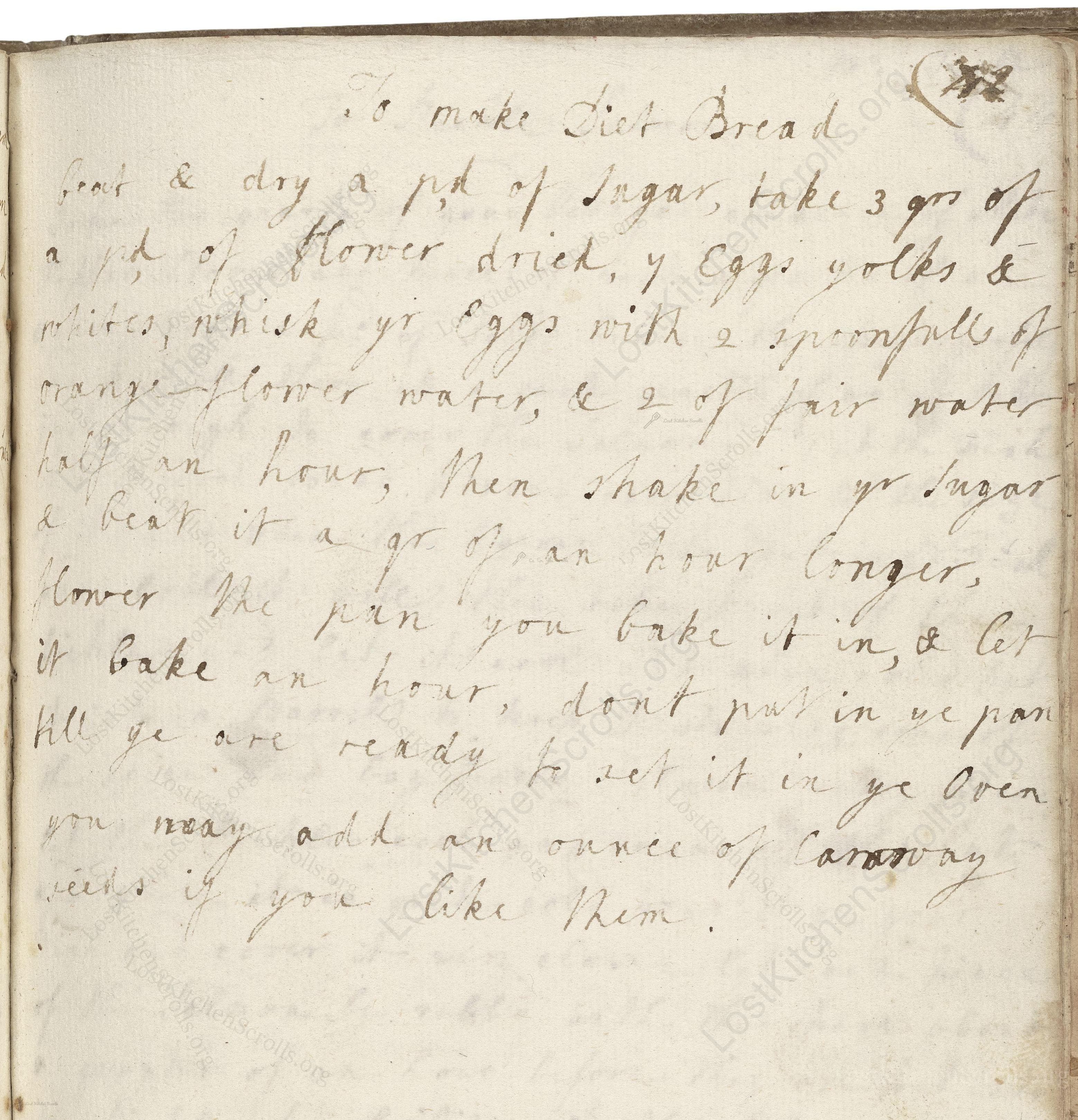 Historical recipe for To Make Pist Bread