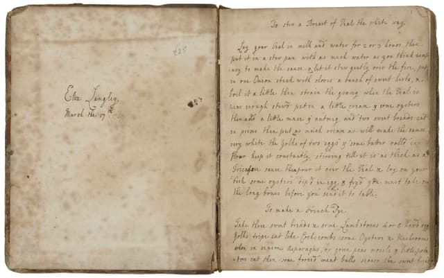 Cookbook of Elizabeth Langley - Click to view recipe in book