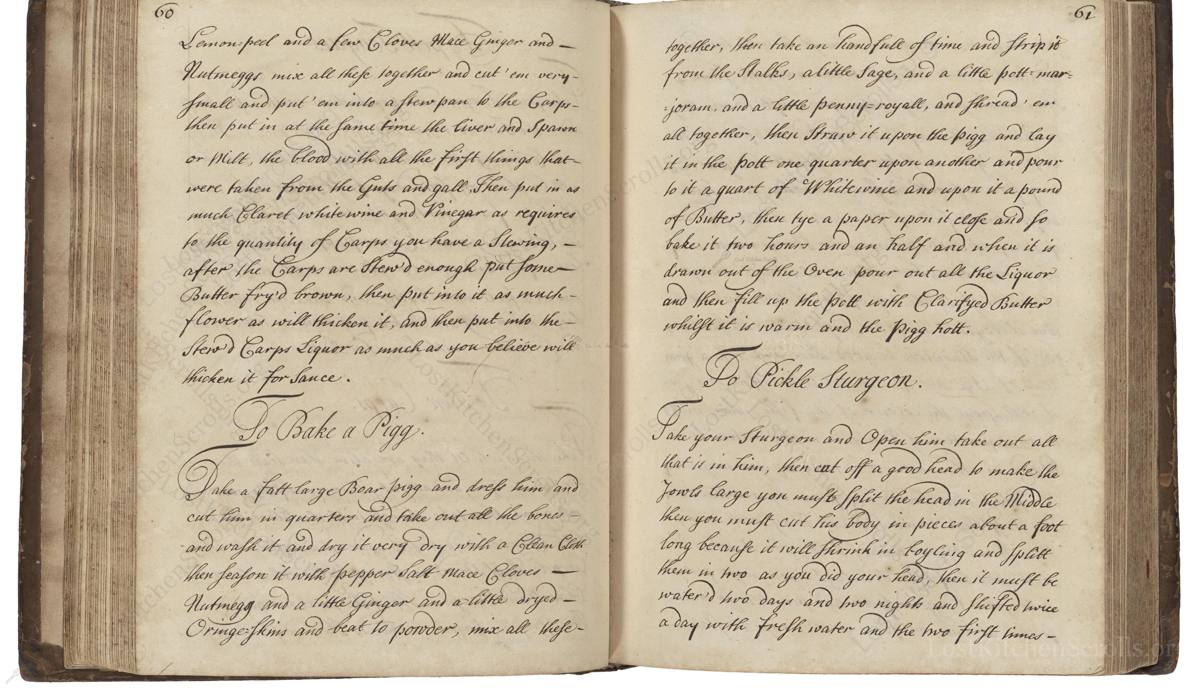 Historical recipe for To Bake a Pig