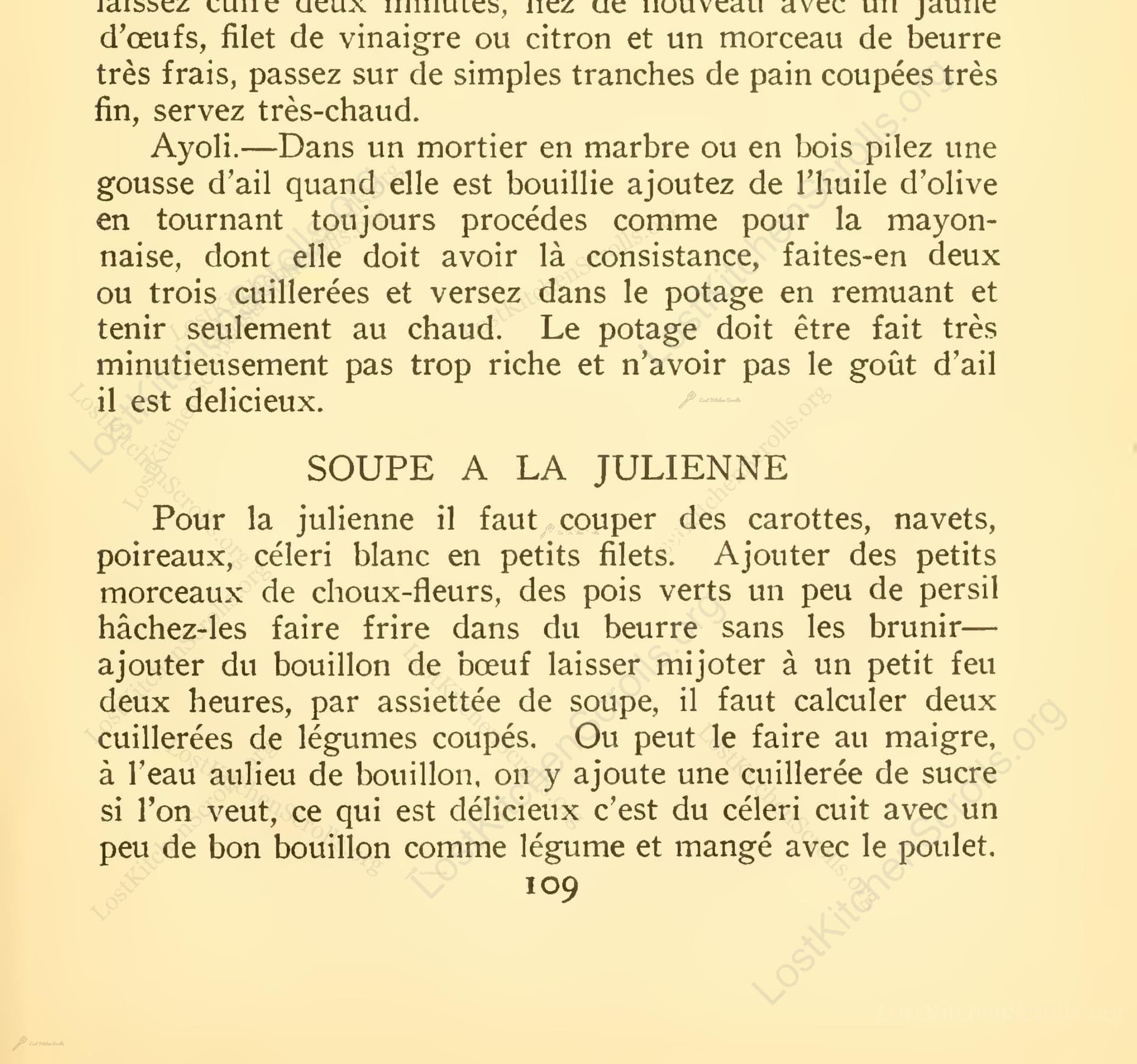 Potage Mariniere