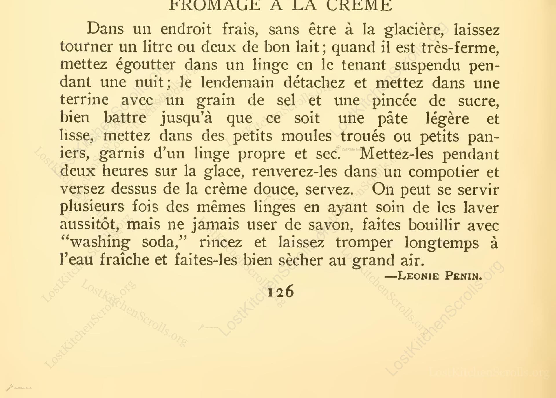 Fromage A La Creme