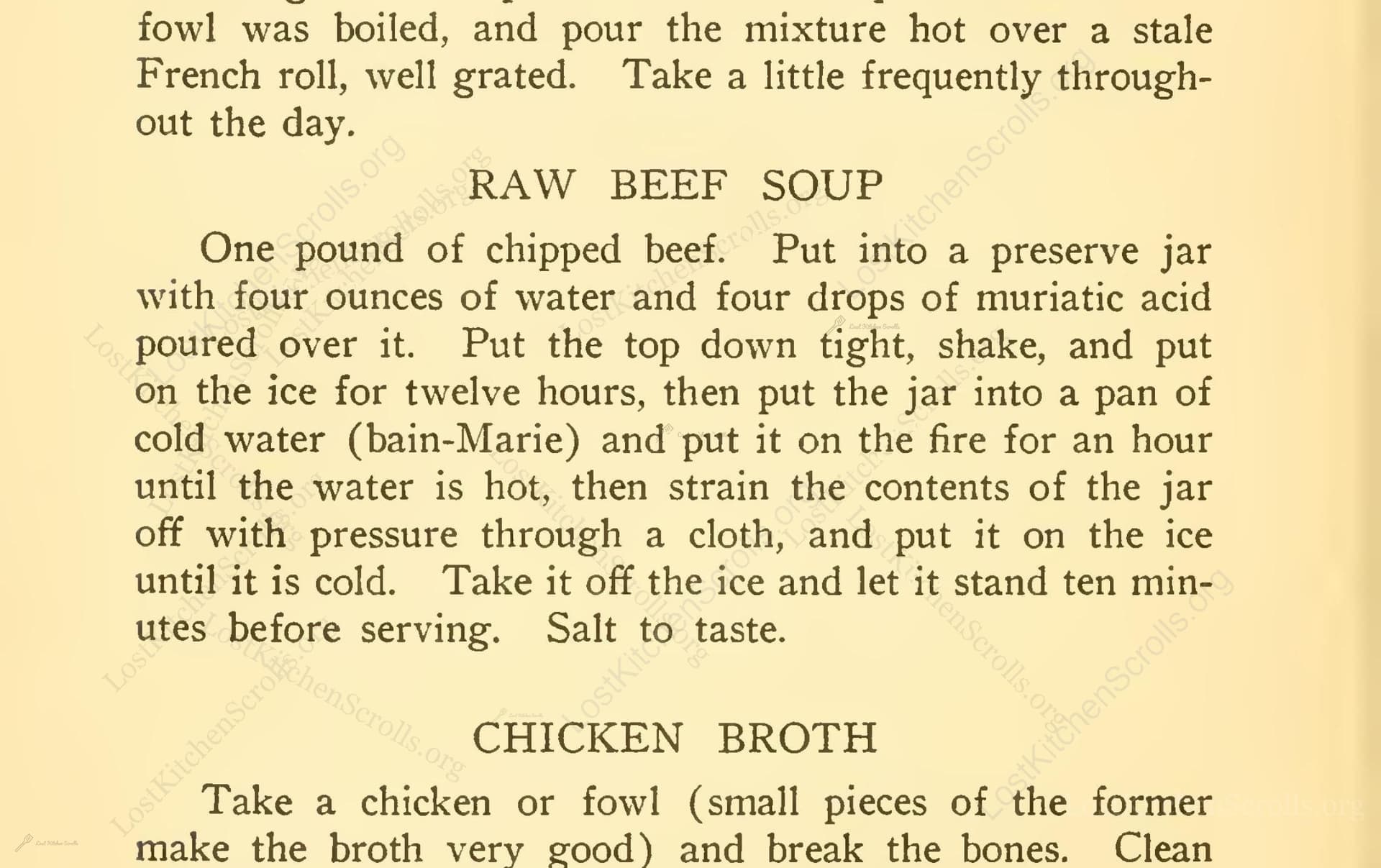 Raw Beef Soup