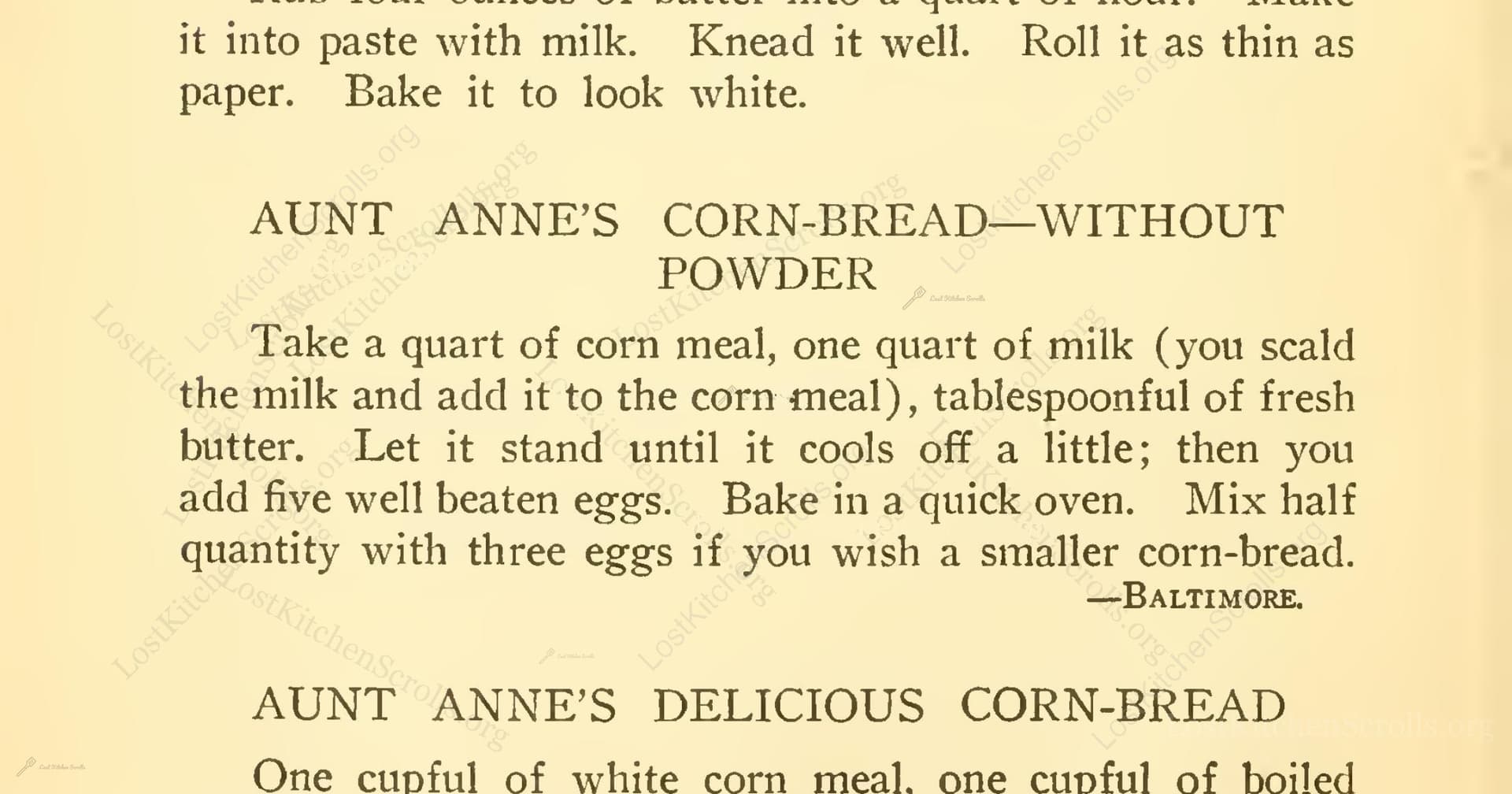 Aunt Anne'S Delicious Corn-Bread