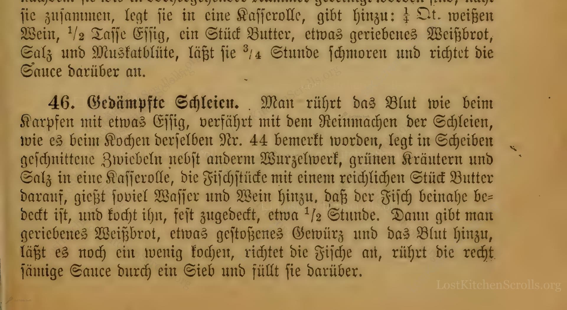 Gedämpfte Schleien