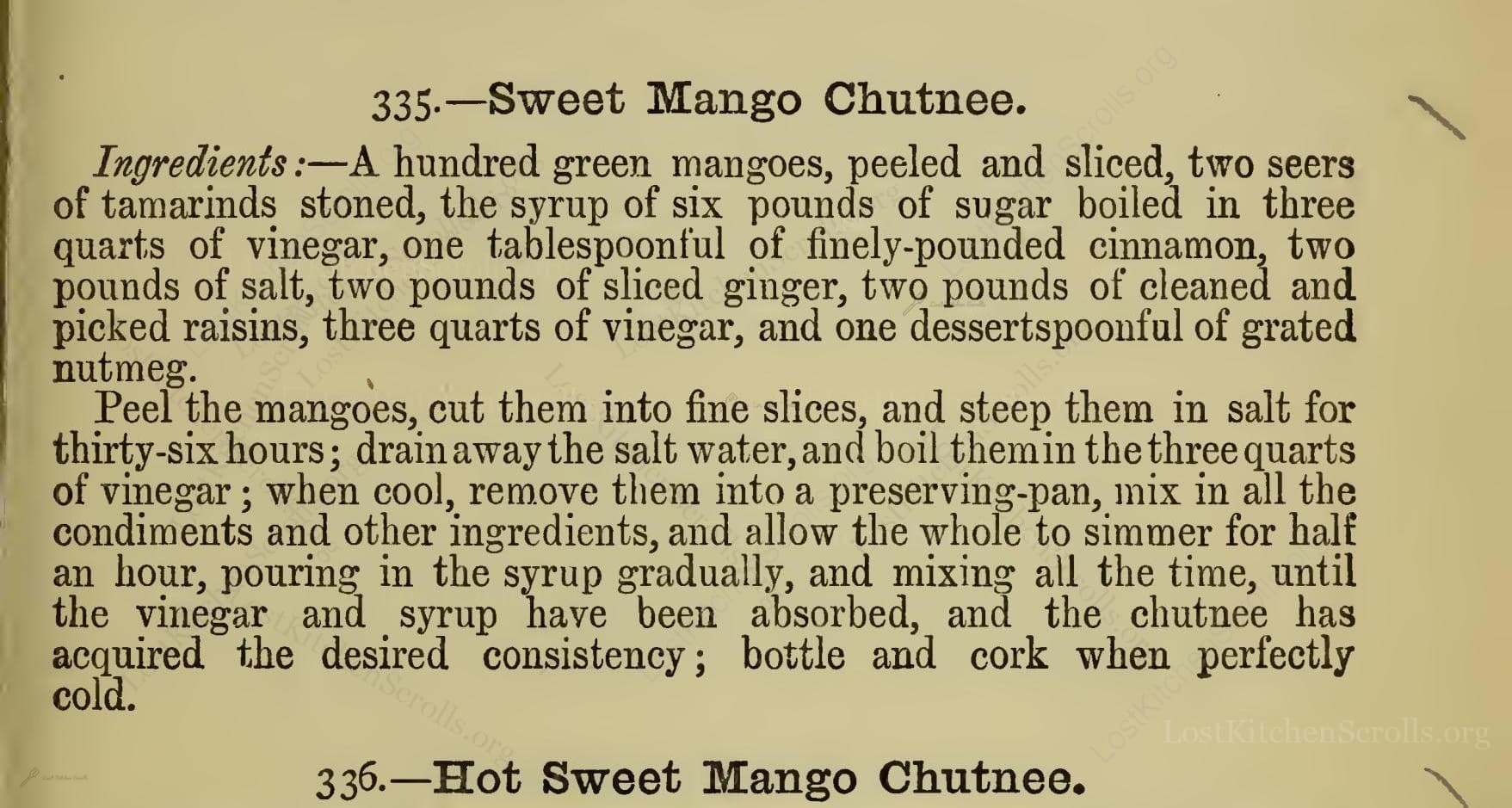 —Sweet Mango Chutnee