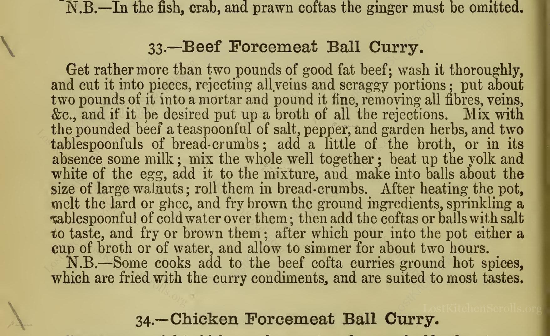 —Beef Forcemeat Ball Curry