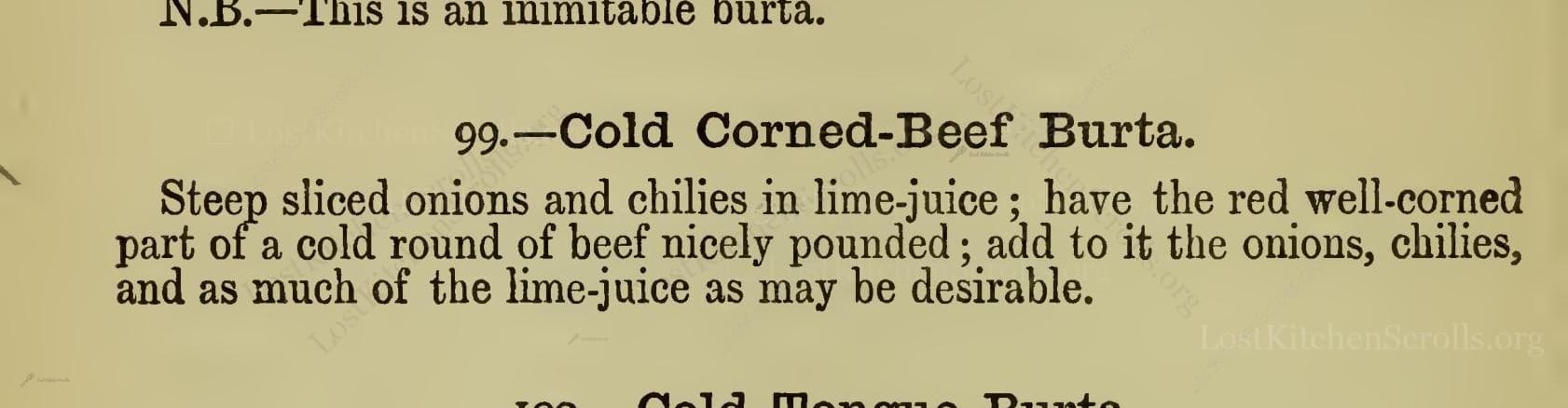 —Cold Corned-Beef Burta