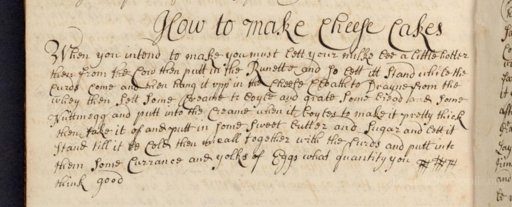 Historical recipe for How To Make Cheese Cakes
