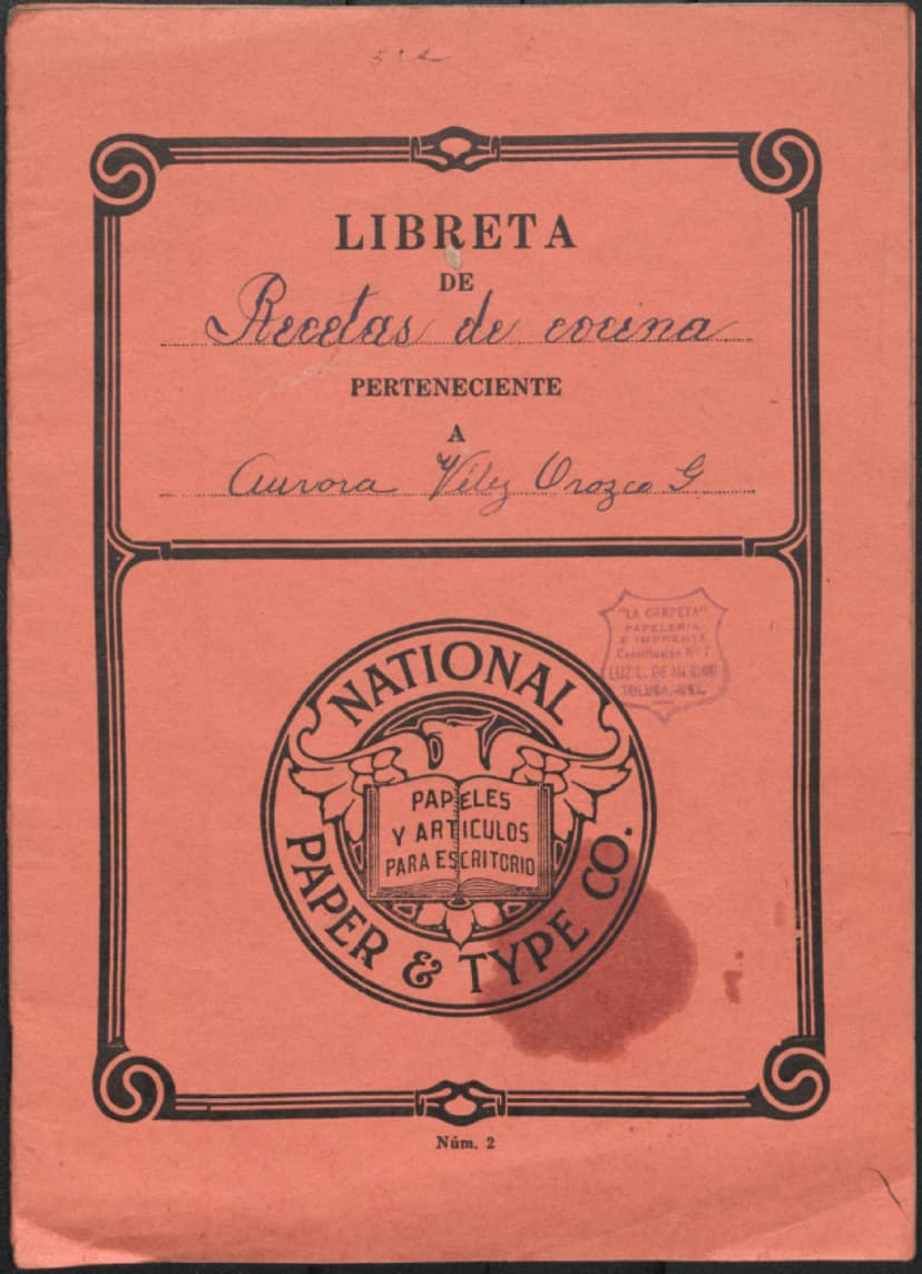 Libreta de Recetas de Cocina - Click to view recipe in book