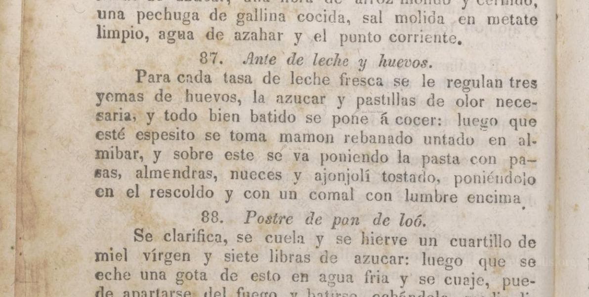 Ante De Leche Y Huevos