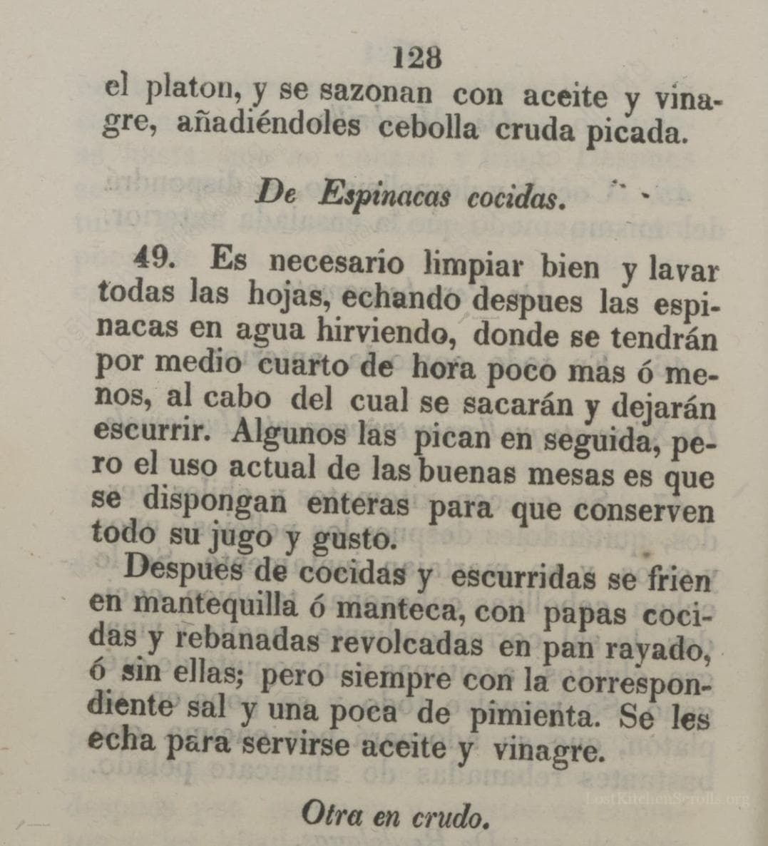 De Espinacas Cocidas