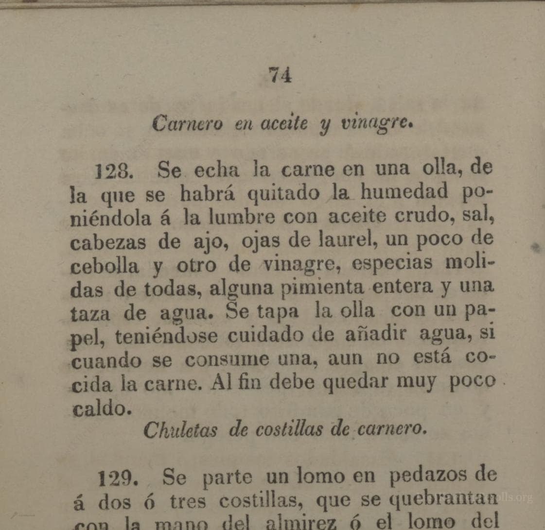 Carnero En Aceite Y Vinagre