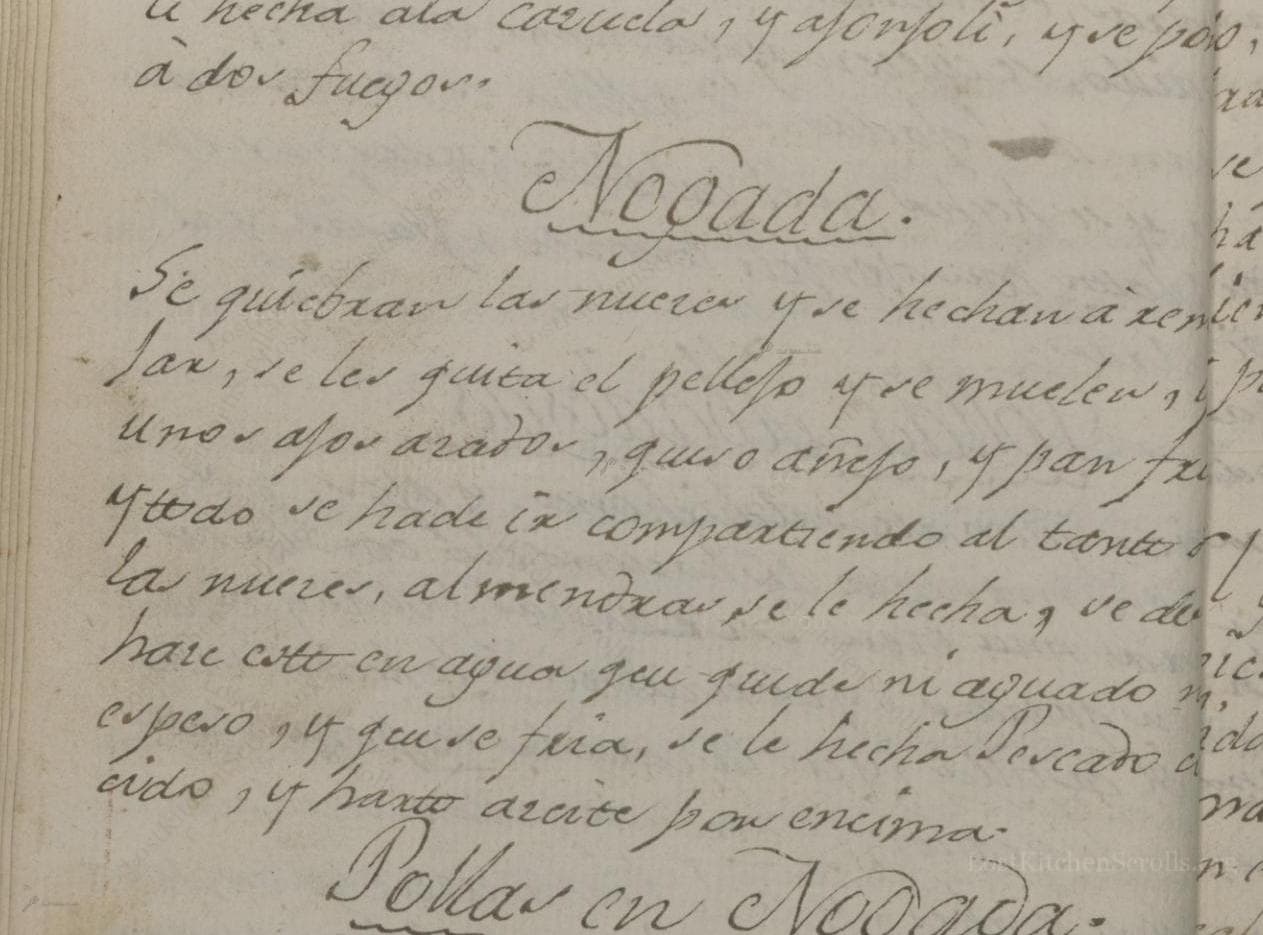 Historical recipe for Nogada