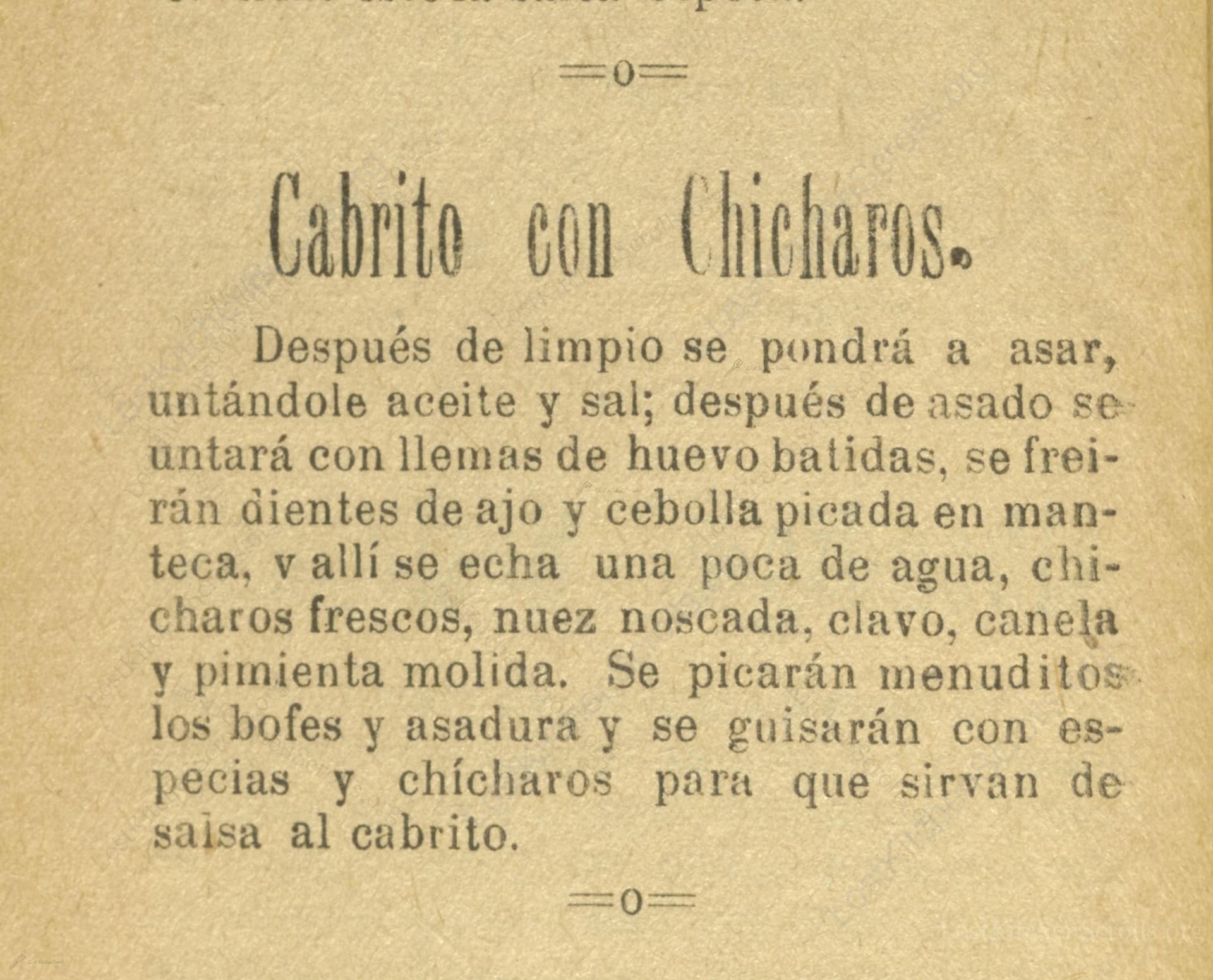Cabrito Con Chicharos