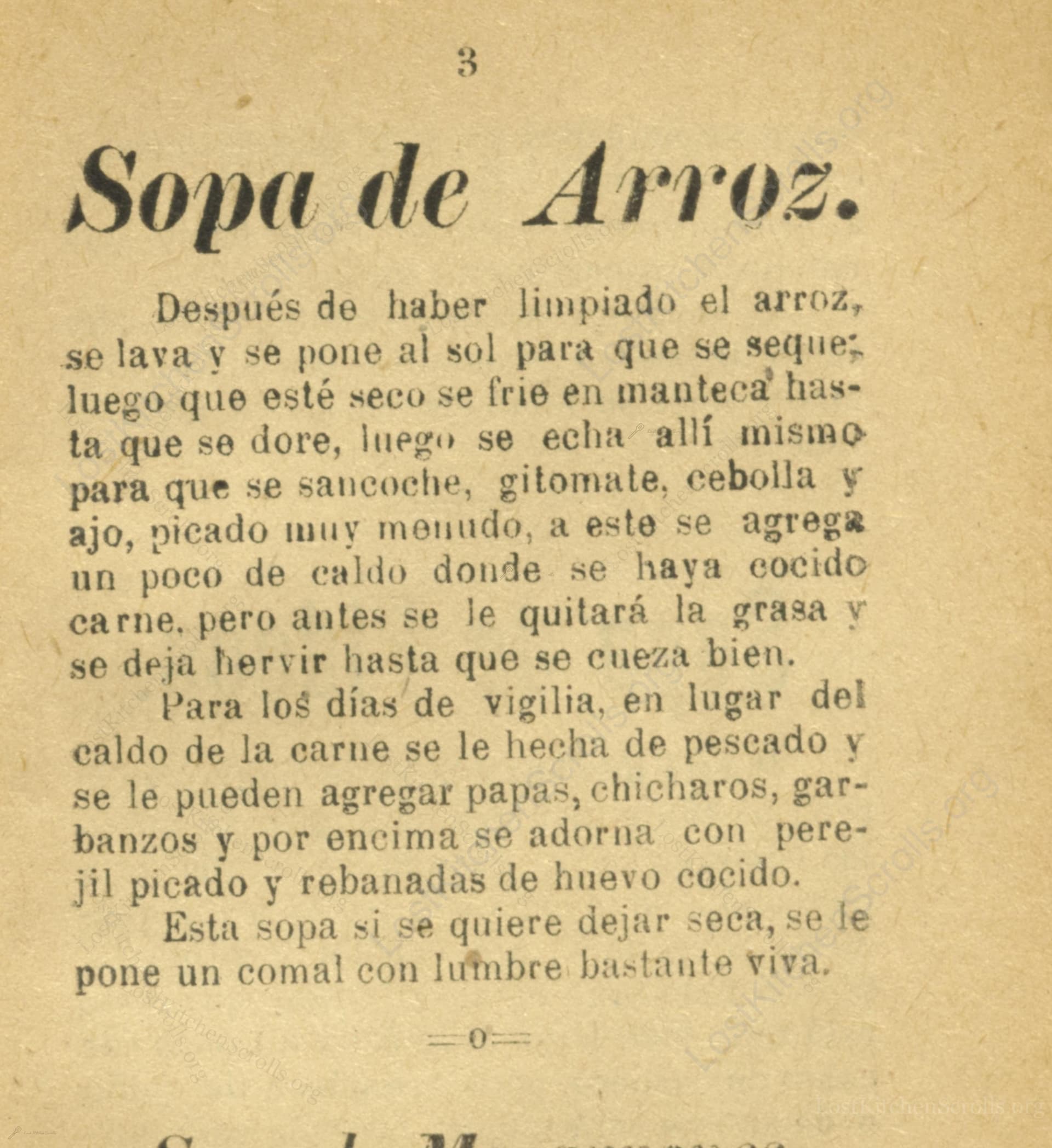 Sopa De Arroz