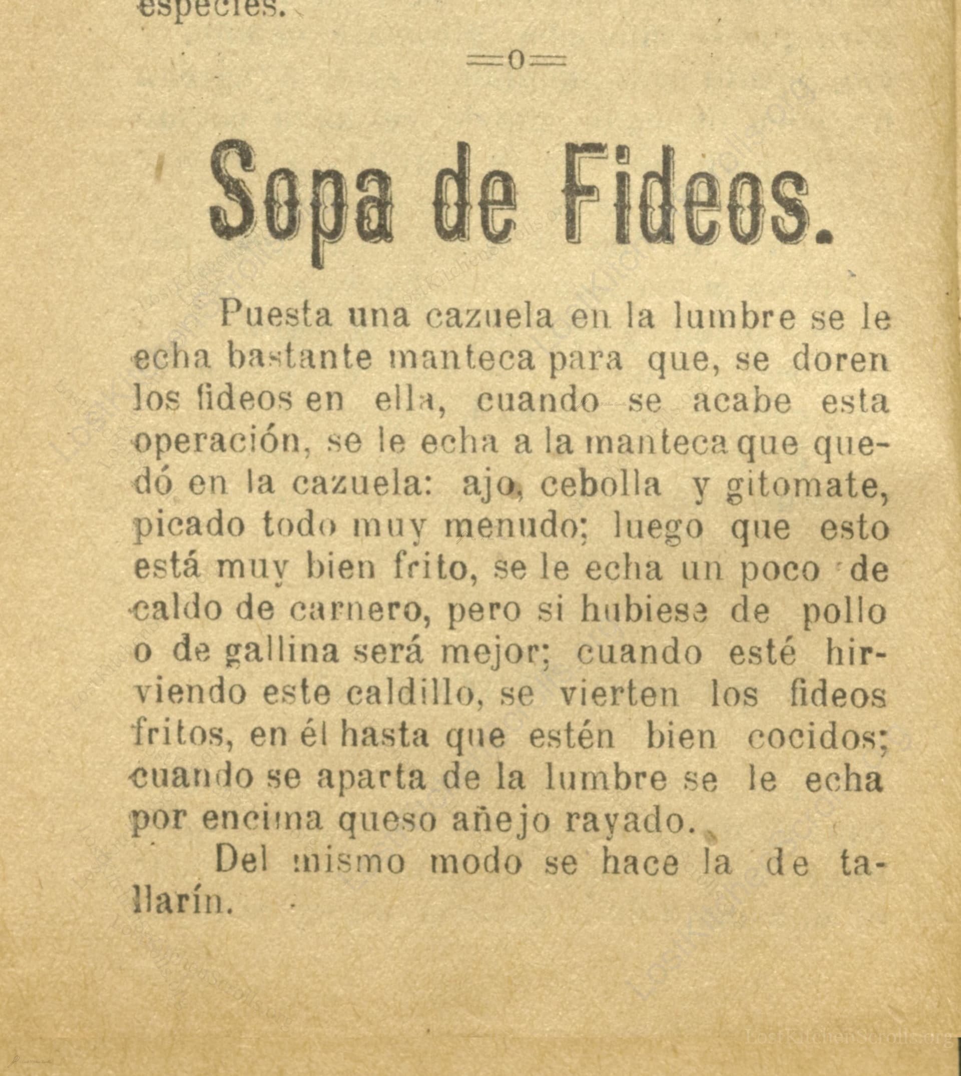 Sopa De Fideos