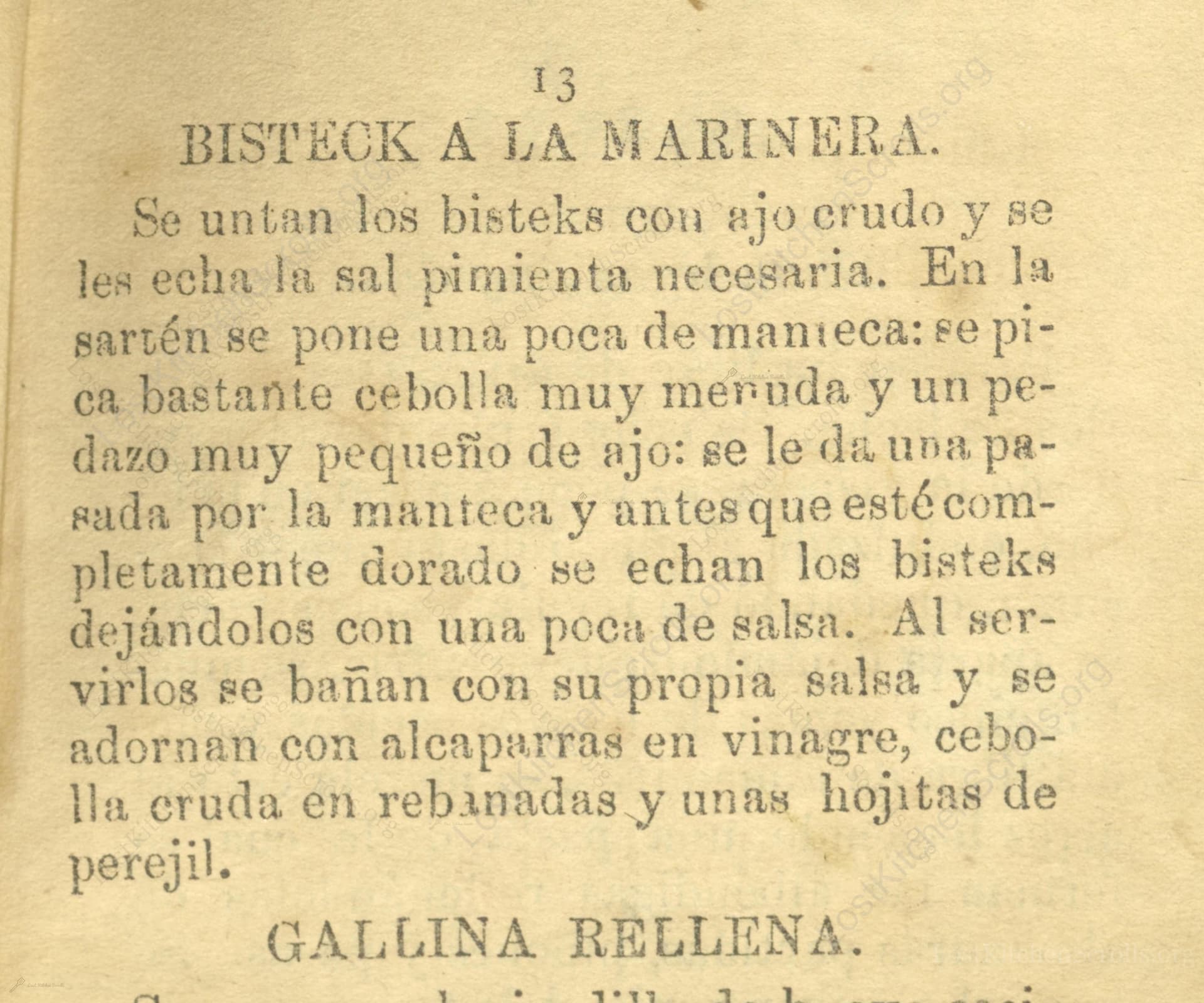 Bisteck A La Marinera